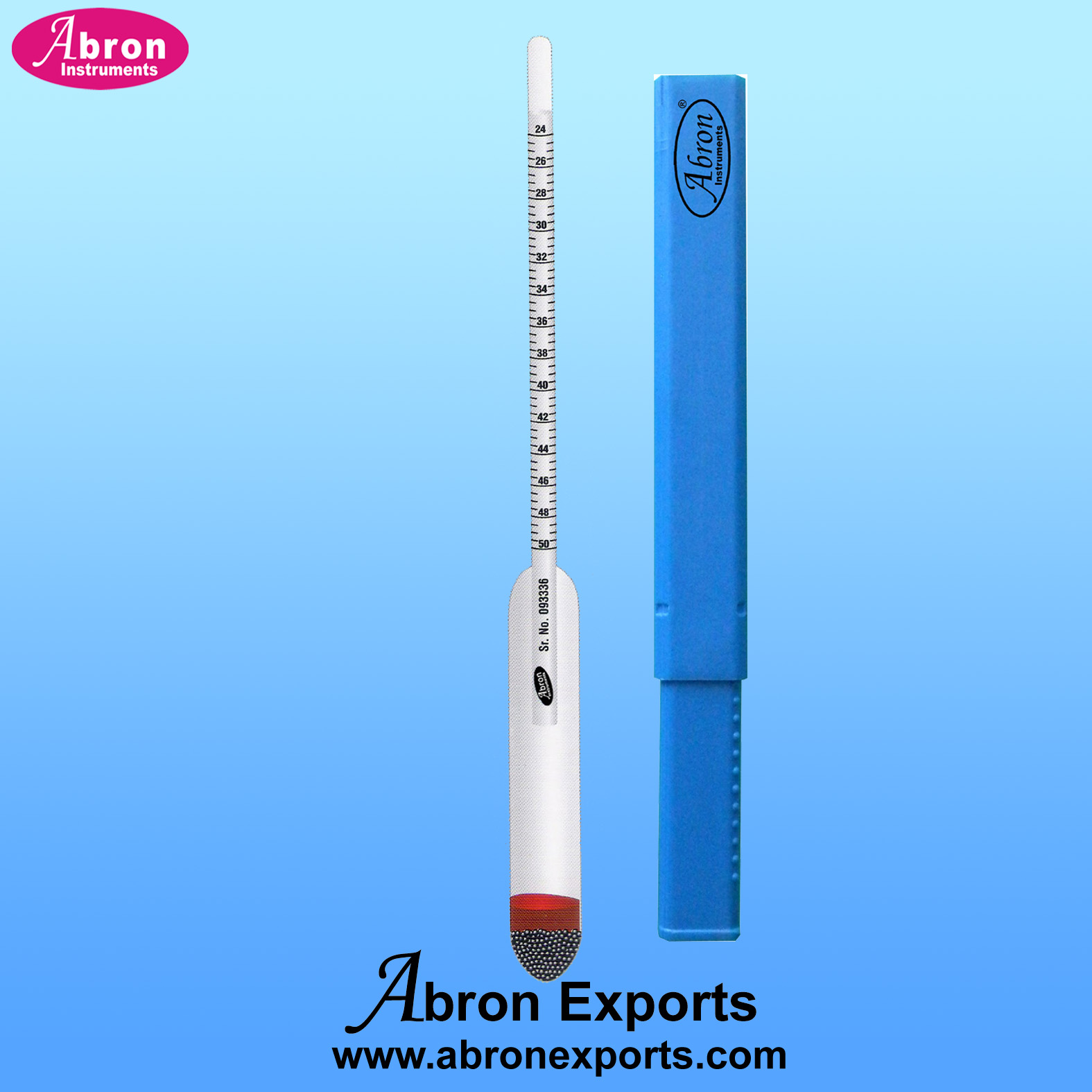 Hydrometers Twaddle Glass Hydrometer With paper Scale With Lac Wax and Weights Abron  AP-947TW